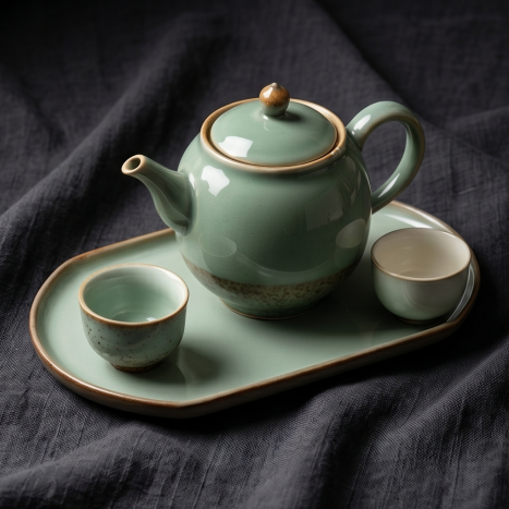 Sage Celadon Ceramic Tea Set