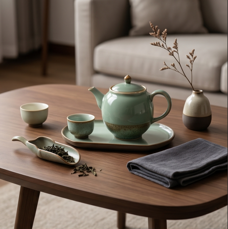 Sage Celadon Ceramic Tea Set
