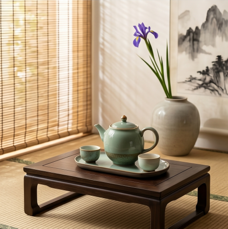Sage Celadon Ceramic Tea Set