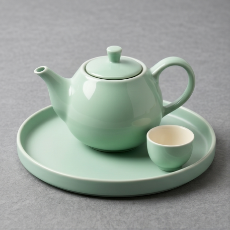 Mint Matte Ceramic Tea Set