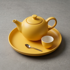 Marigold Yellow Matte Ceramic Tea Set