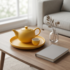 Marigold Yellow Matte Ceramic Tea Set