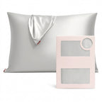 Silver Gray Pure Mulberry Silk Pillowcase with Gift Box