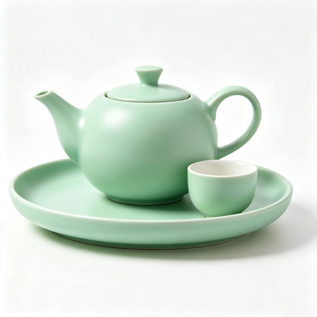 Serene Sage Minimalist Ceramic Tea Set