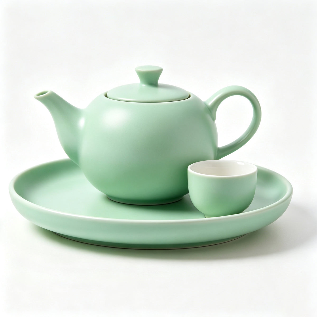Serene Sage Minimalist Ceramic Tea Set