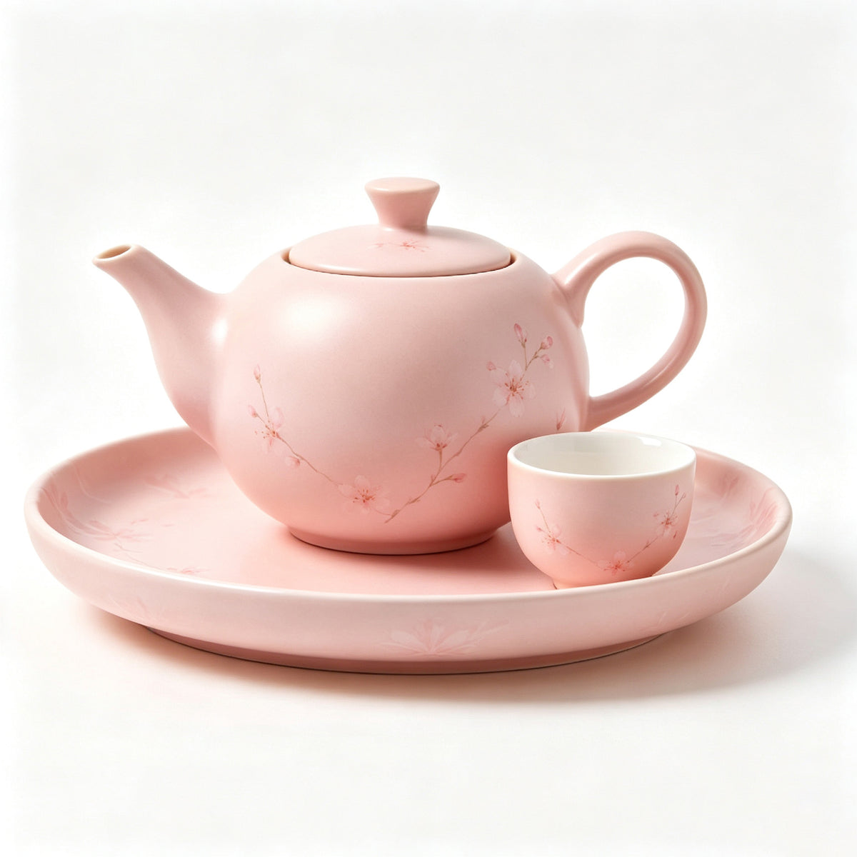 Sakura Blossom Pink Ceramic Tea Set