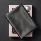 Charcoal Butterfly Jacquard Pure Mulberry Silk Pillowcase with Gift Box