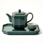 Imperial Emerald Hexagonal Ceramic Tea Set