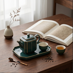 Imperial Emerald Hexagonal Ceramic Tea Set