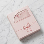 Red Bows on Pink Pure Mulberry Silk Pillowcase with Gift Box