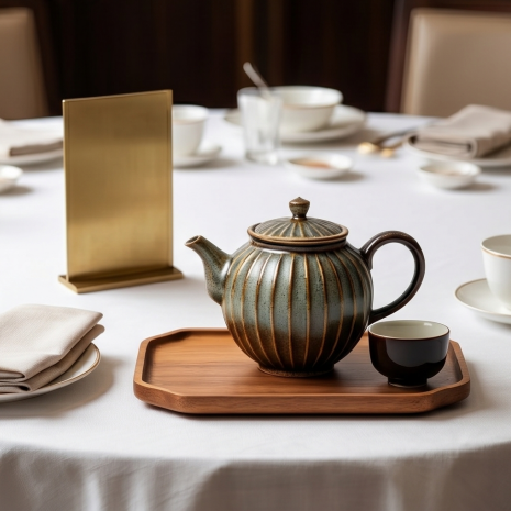 Mint Celadon Hexagonal Ceramic Tea Set
