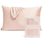 Blush Pink Pure Mulberry Silk Pillowcase with Gift Box