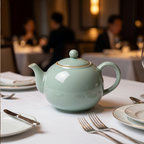 Classic Celadon Green Ceramic Teapot and Cup Set