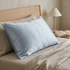 Sky Blue Pure Mulberry Silk Pillowcase with Gift Box