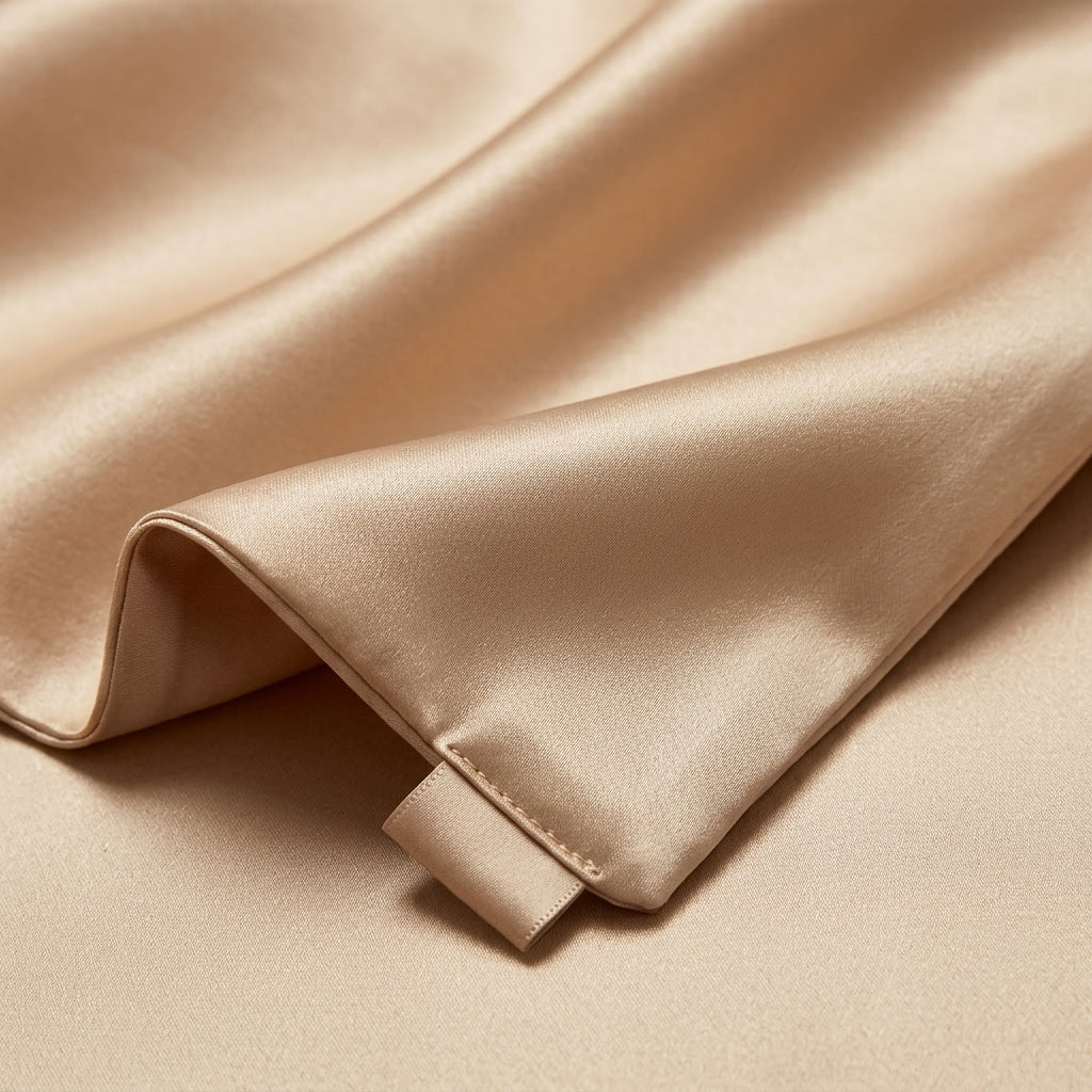 Champagne Gold Pure Mulberry Silk Pillowcase with Gift Box