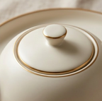 Aura Matte Ivory Ceramic Tea Set