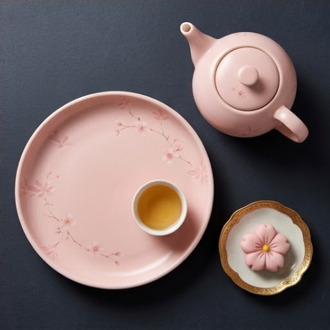 Sakura Blossom Pink Ceramic Tea Set