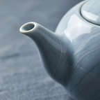 Serene Aqua Marble Ceramic Tea Set