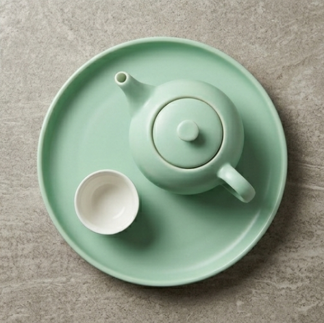 Serene Sage Minimalist Ceramic Tea Set