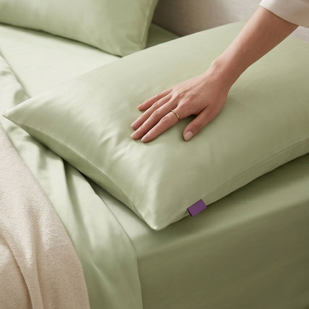 Sage Green Pure Mulberry Silk Pillowcase with Gift Box