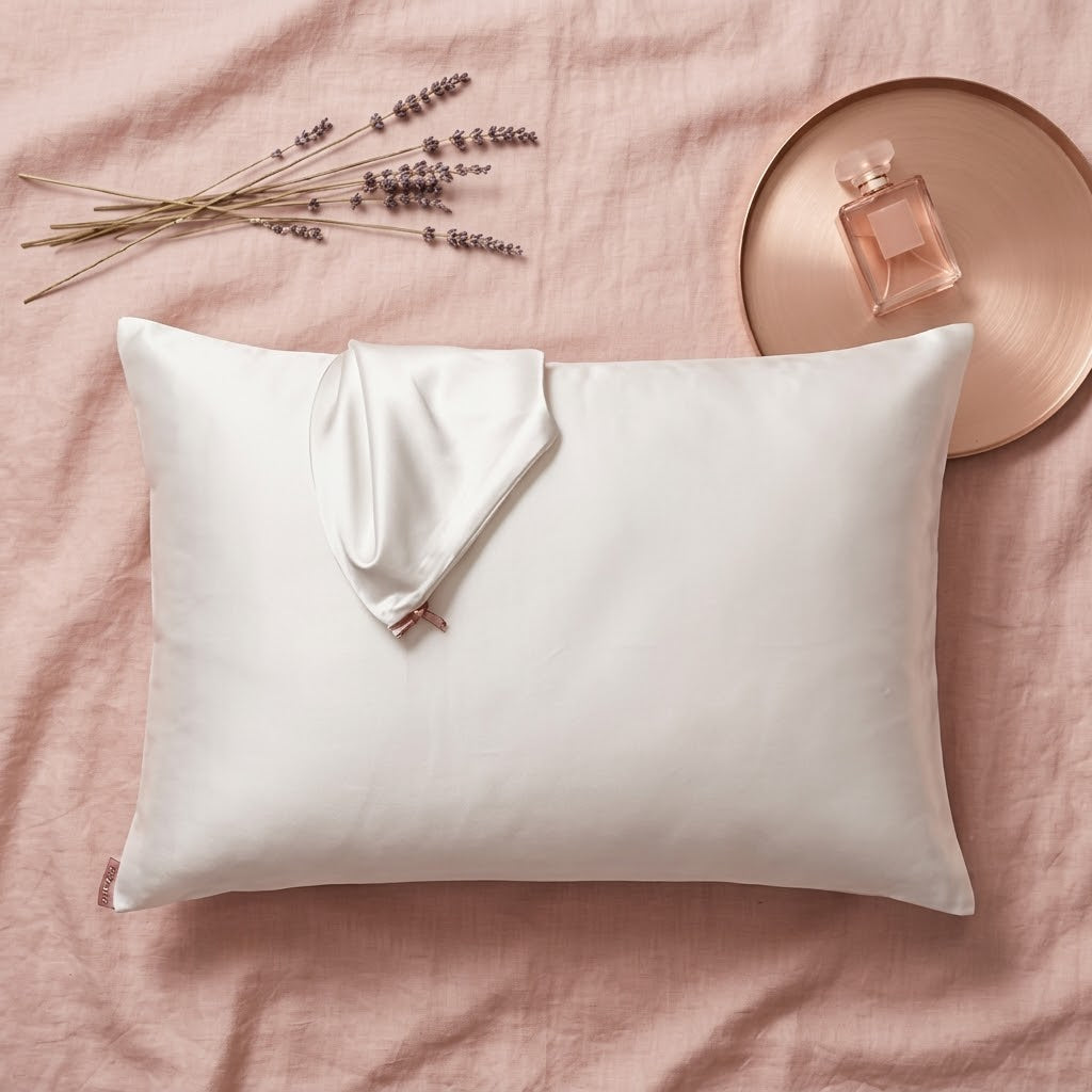 Classic Ivory Pure Mulberry Silk Pillowcase with Gift Box